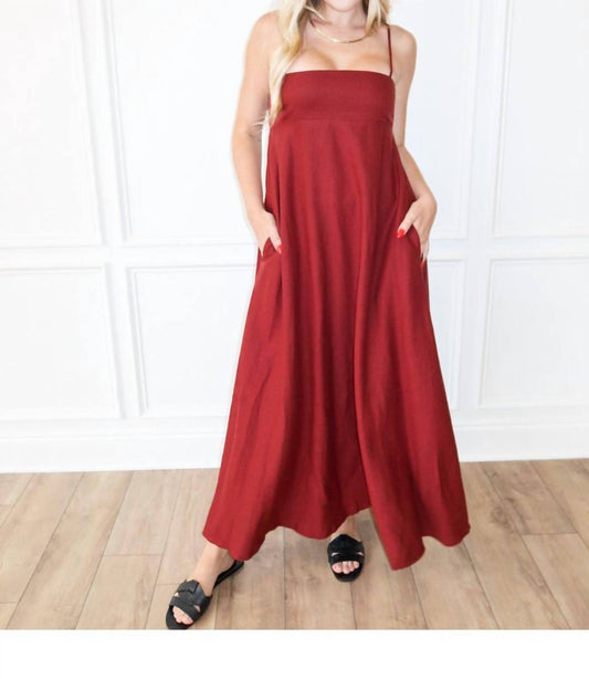 Nia - Clove Square Neck Maxi Dress