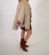 Miou Muse - Faux Fur Cropped Jacket