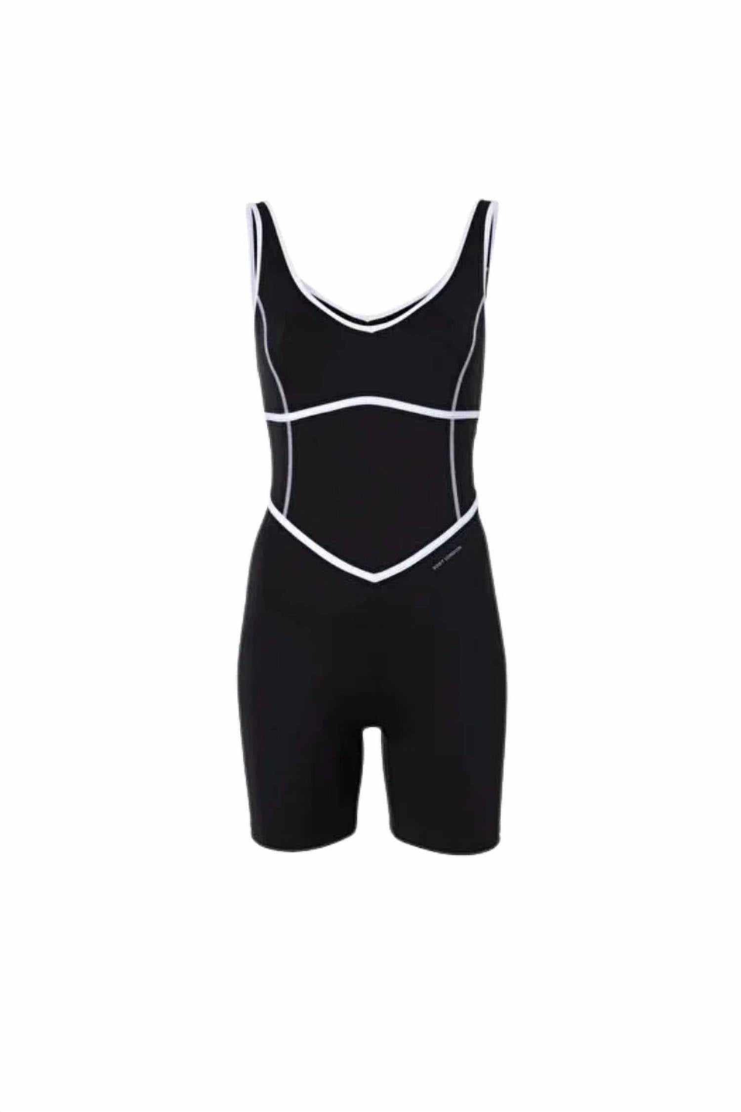 Bandier - V-neck Tempo Contrast Seam Playsuit