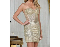 Babyfox - Shana Strapless Embellished Corset Homecoming Dress