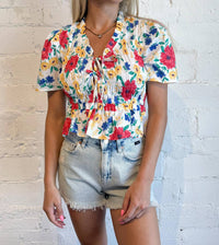 Olivaceous - Elowyn Bloom Ruffle Blouse