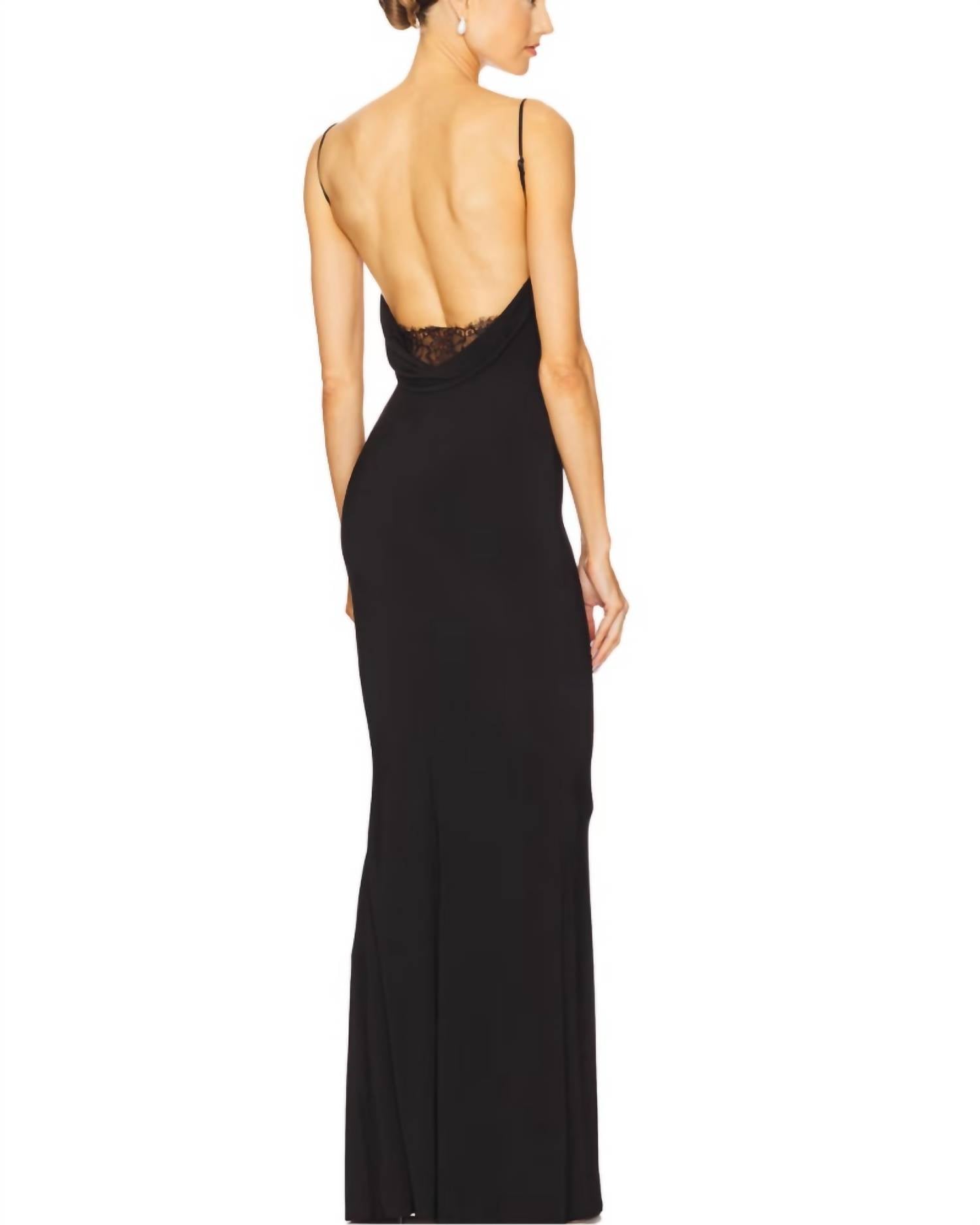 katie may Surreal Gown in black - women's dress - detail view
