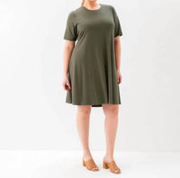 Karen Kane - Short Sleeve A-line Dress - Plus