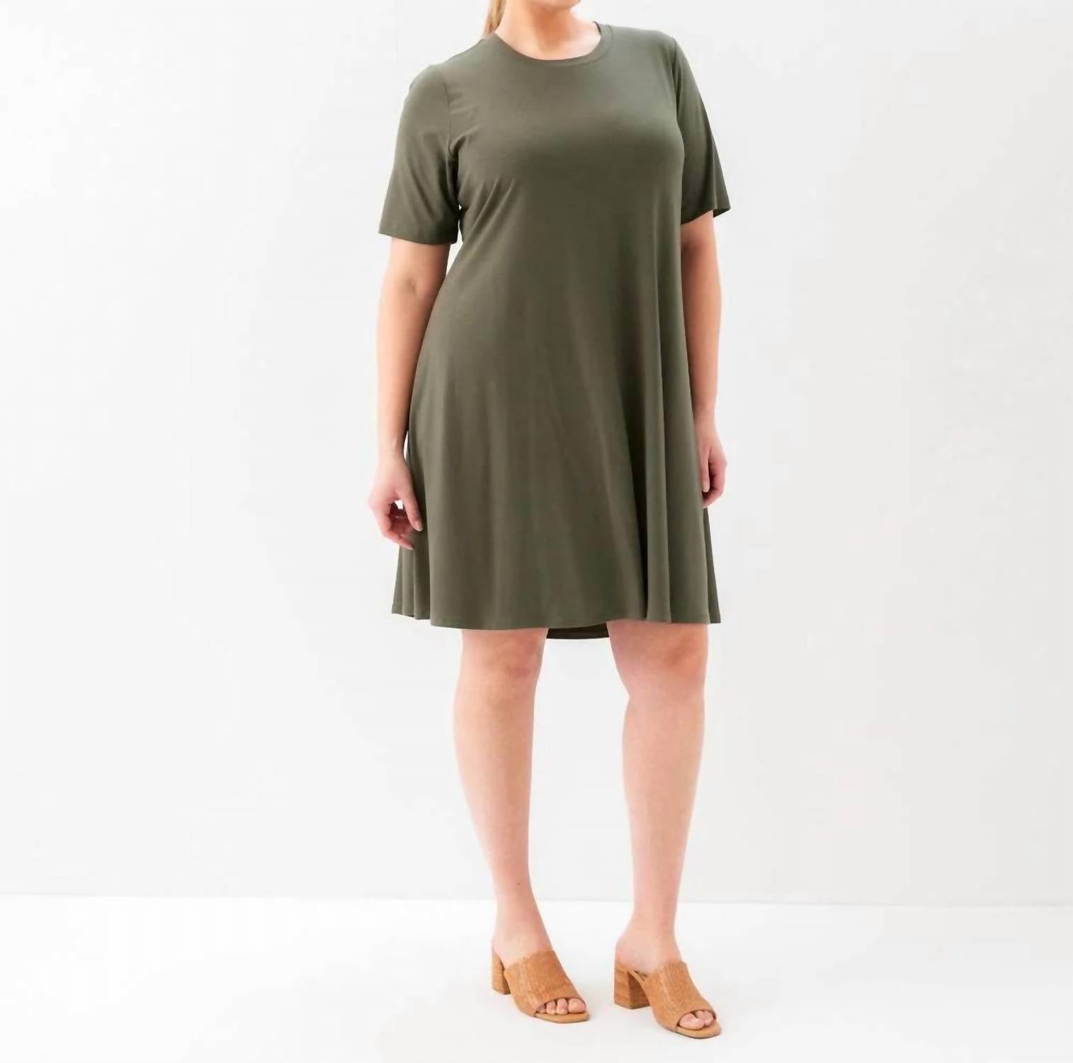 Karen Kane - Short Sleeve A-line Dress - Plus
