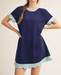 Jodifl - Seaside Chic Scallop Mini Dress