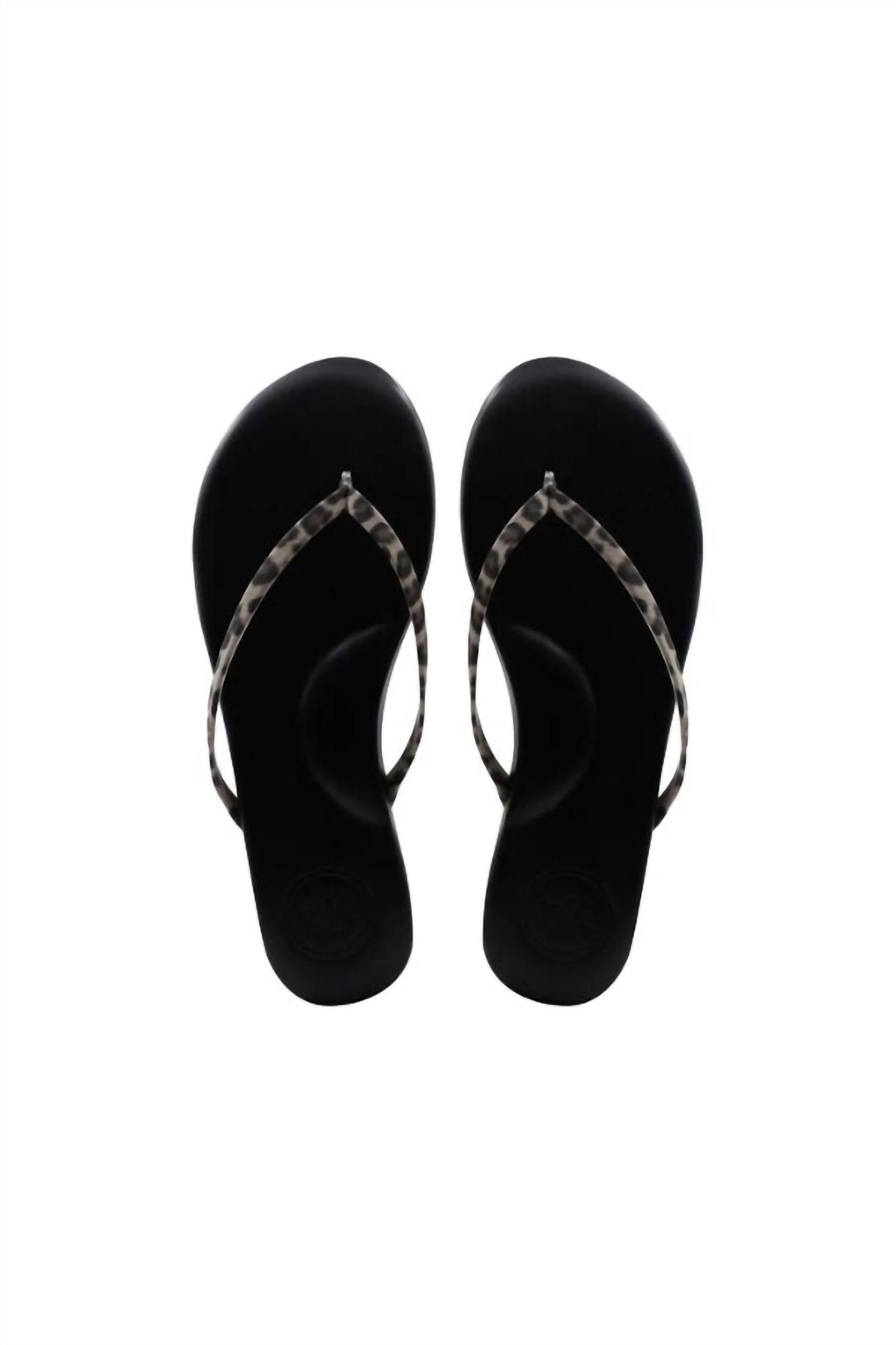 solei sea Women's Indie Flip Flop Sandal in black leopard - women's sandal - view 4