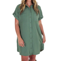 She + Sky - All the Reason Button Up Shirt Dress