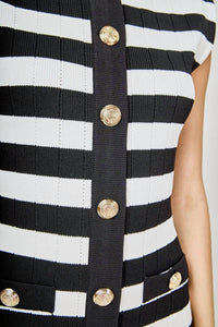 Endless Rose - Mock Neck Striped Mini Dress