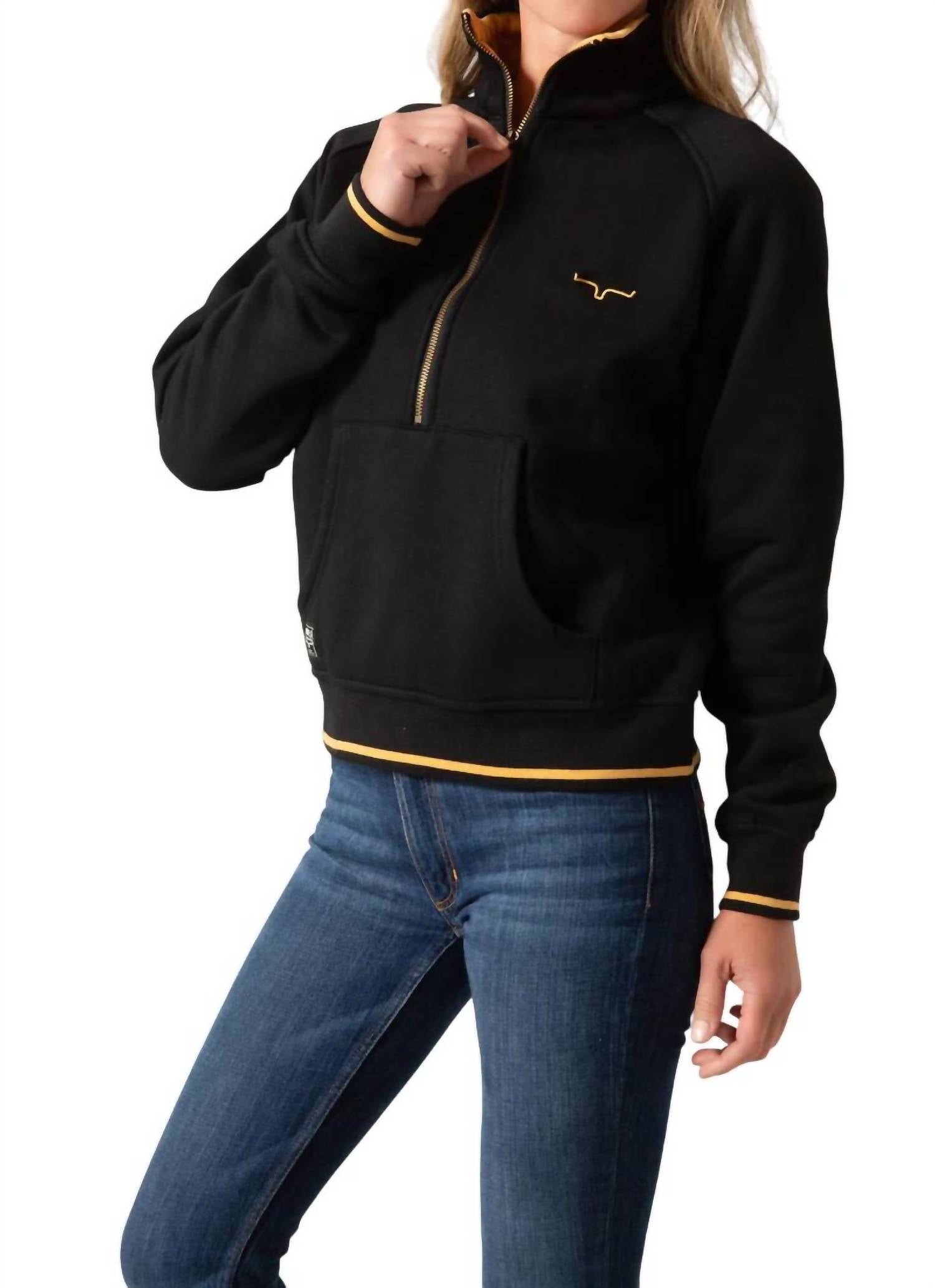 Kimes Ranch - Women's Malta Cropped 1/4 Zip Sweatshirt