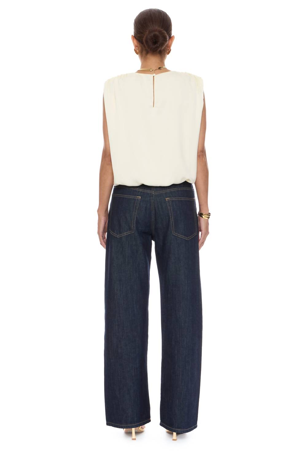 Velvet Heart Apollo Sleeveless Blouse in ivory - women's blouse - alternate view