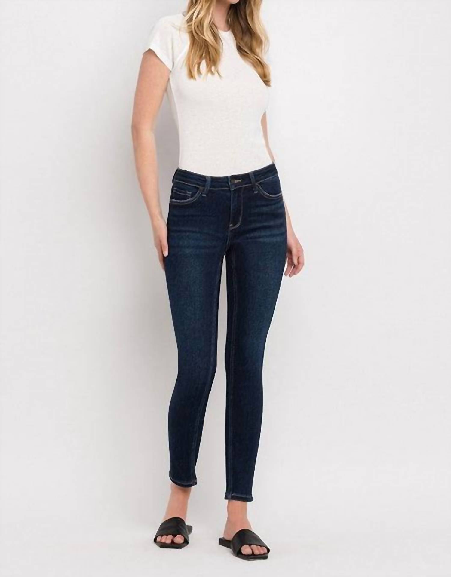 VERVET BY FLYING MONKEY Harper Ankle Skinny Jeans in bullish - women's jeans - alternate view