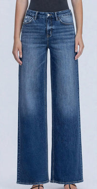 Vervet By Flying Monkey - Nicest High Rise Seamless Waistband Wide Leg Jeans