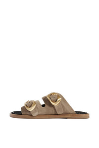 Rag & Bone - Women's Trinity Slides Suede Slip-on Flat Sandals
