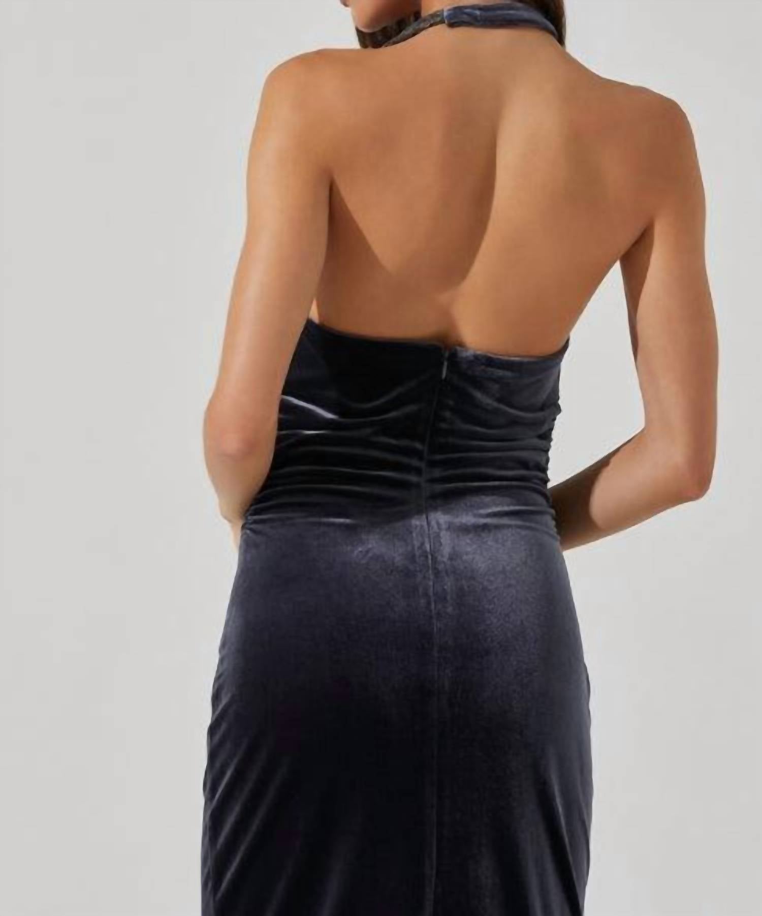Astr - Eugenie Velvet Midi Dress