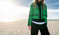 Lamade - Marble Cropped Check Knit Jacket