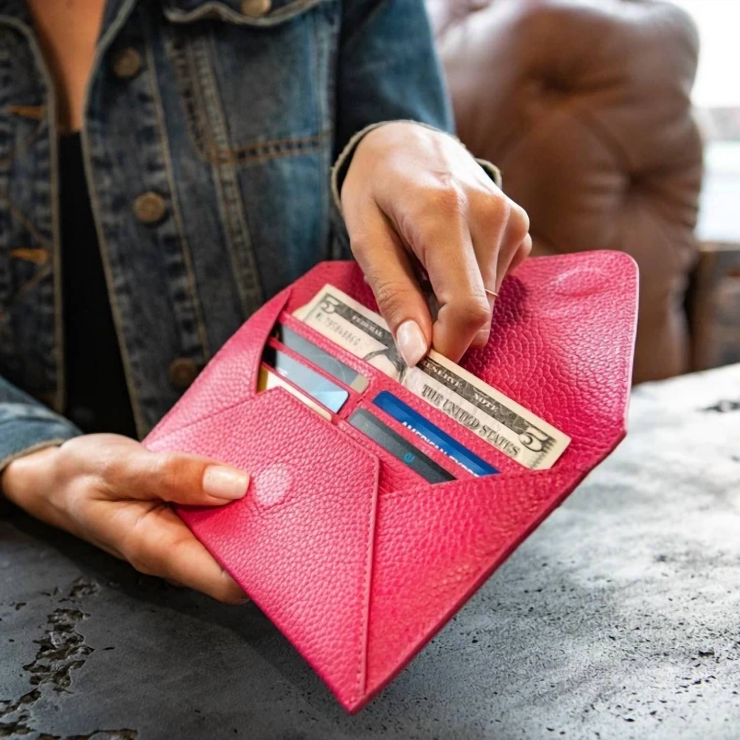 Otto Angelino - Women's Top Grain Leather Wallet