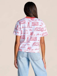 Stewart Simmons - Georgia Team Toile Embroidered Tee