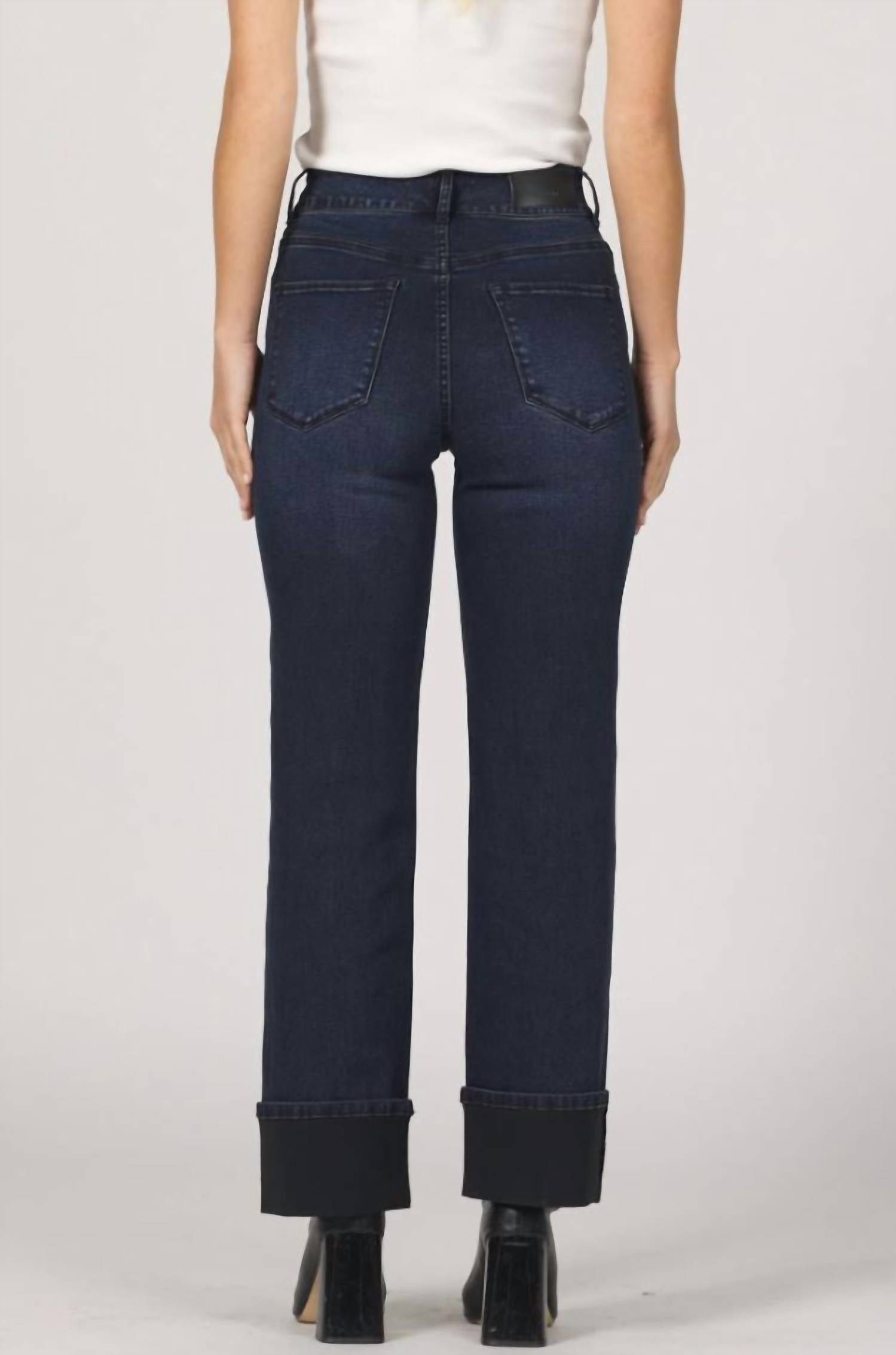 Dear John Denim - Holly Straight Leg Cuffed Jeans