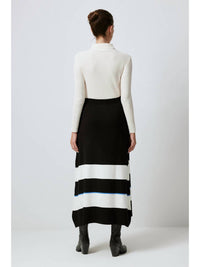 Touche Prive - Striped Knitwear Skirt With Elastic Waist