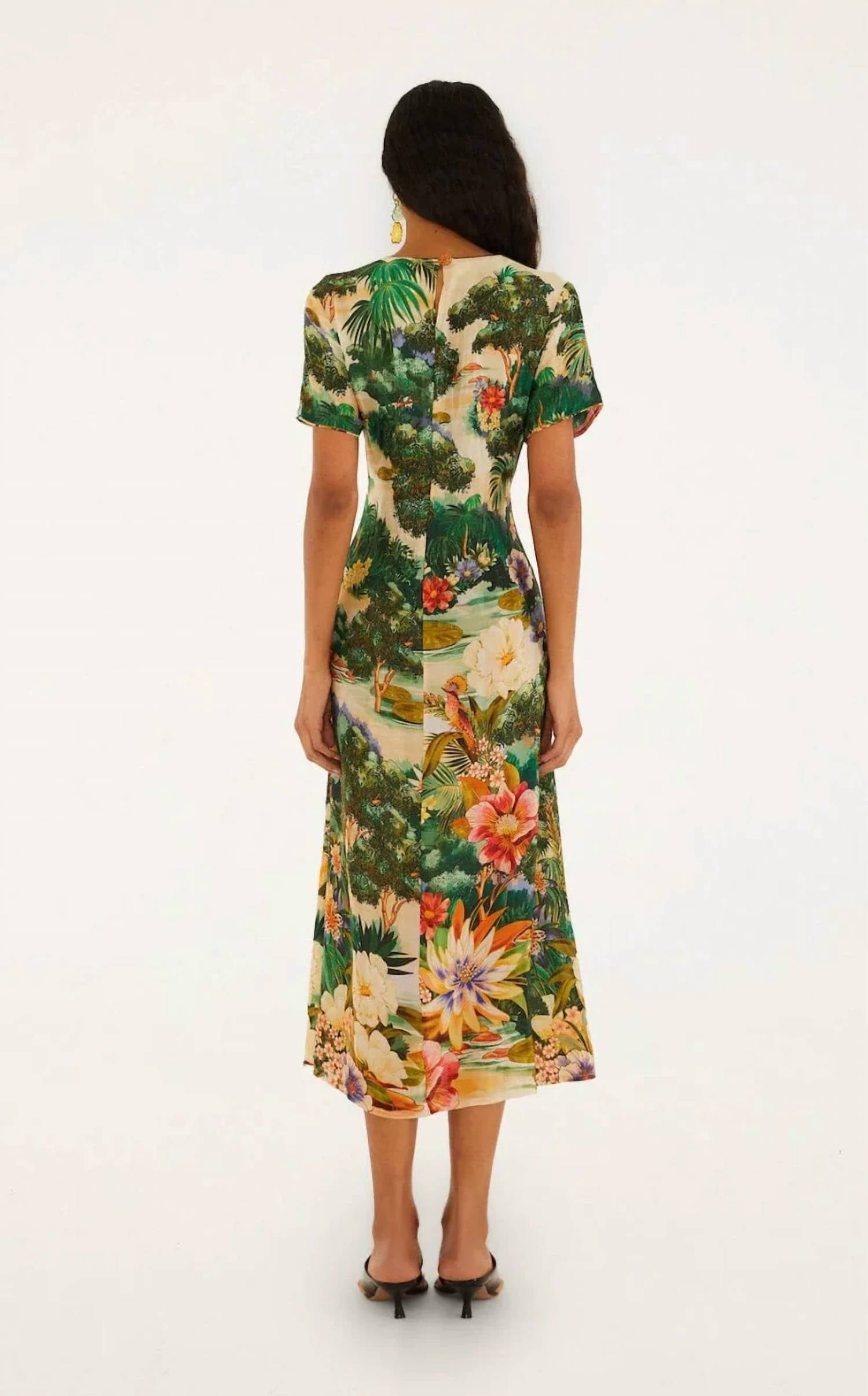 Farm Rio - Tropical Floral Midi Dress