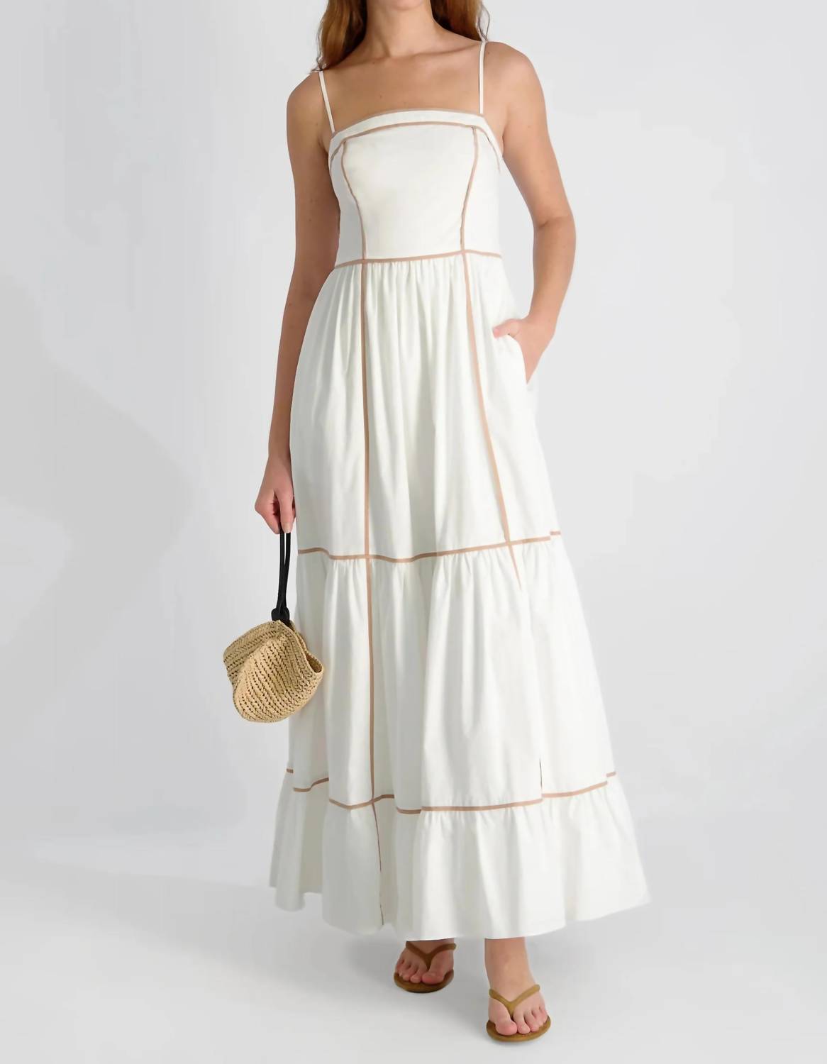 French Connection - Cambria Contrast Trim Maxi Dress