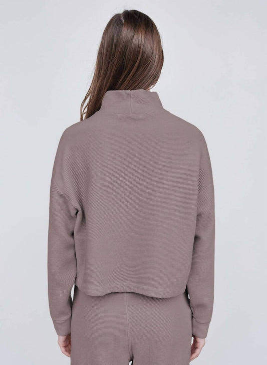 Stateside - Horizontal Rib Mock Neck Sweater