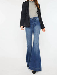 KanCan Braelynn Essentials High Rise Super Flare Jeans in blue - women's jeans - view 5