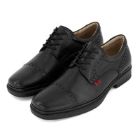 Andrea Men's Lace Closure Leather Oxford Shoes in black - men's shoe - alternate view