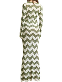 Blithela - Maci Chevron Maxi Dress