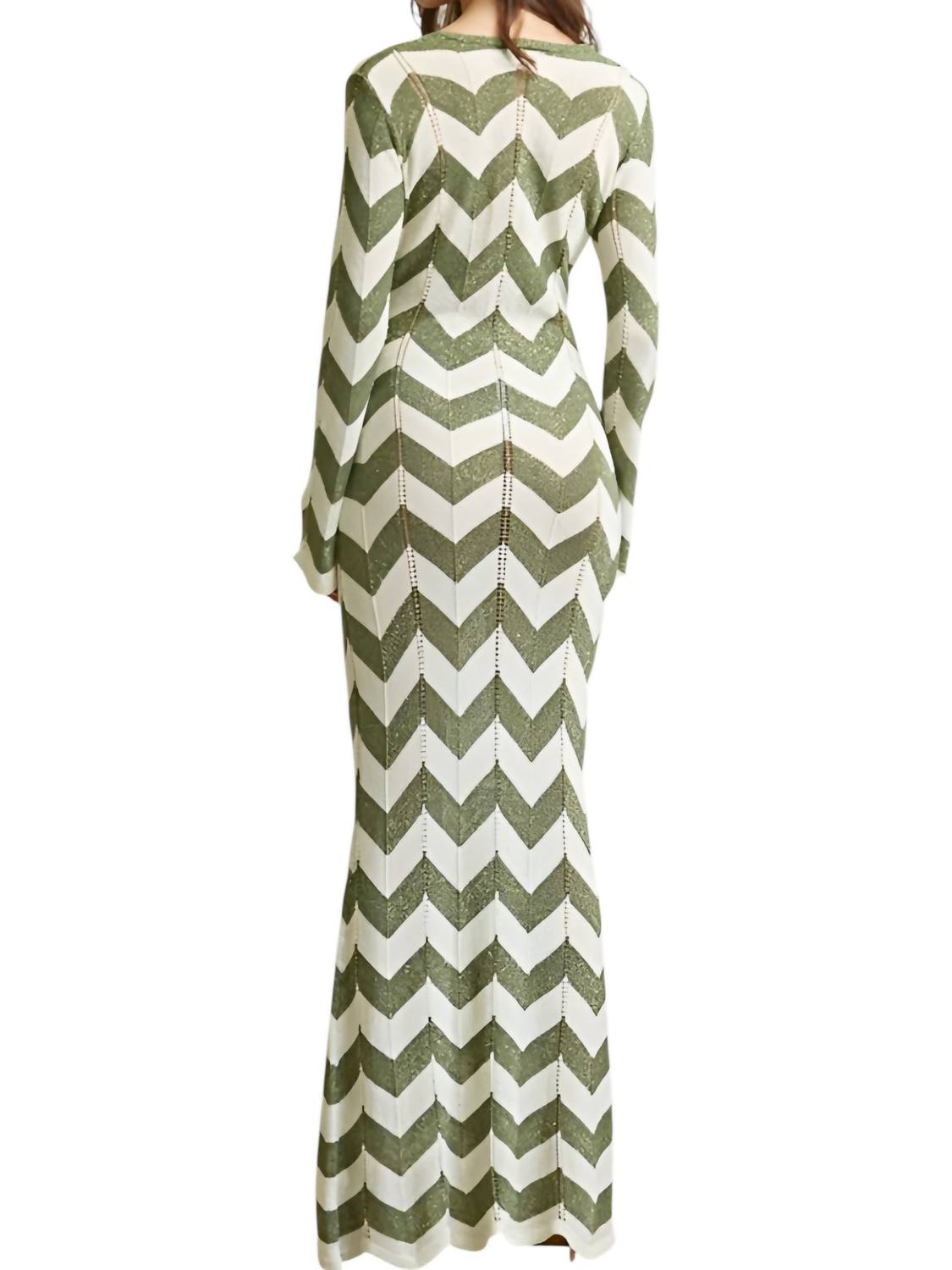 Blithela - Maci Chevron Maxi Dress