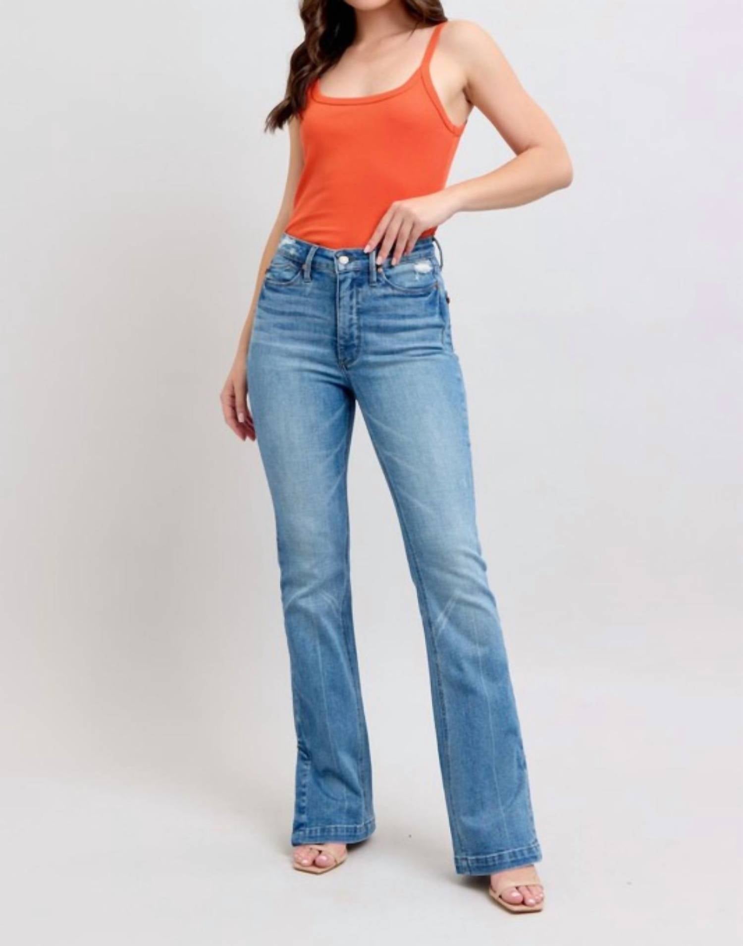 Judy Blue - Tummy Control Side Slit Slim Bootcut Jean