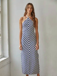 By Together - Striped Knit Sweater Halter Dress