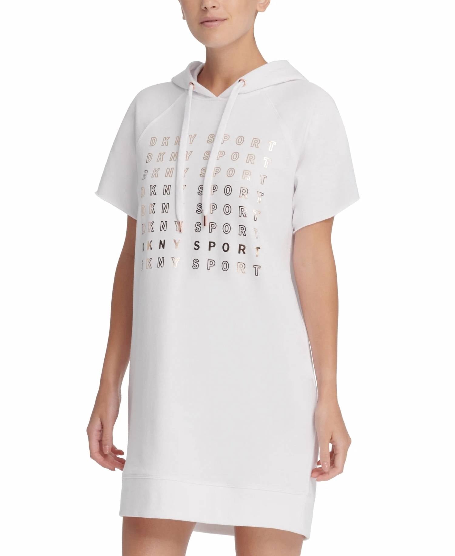 Dkny - Sport Metallic Logo Sneaker Fitness Fleece Dress