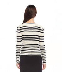 Karen Kane - Sonnet Stripe Ribbed Sweater Top