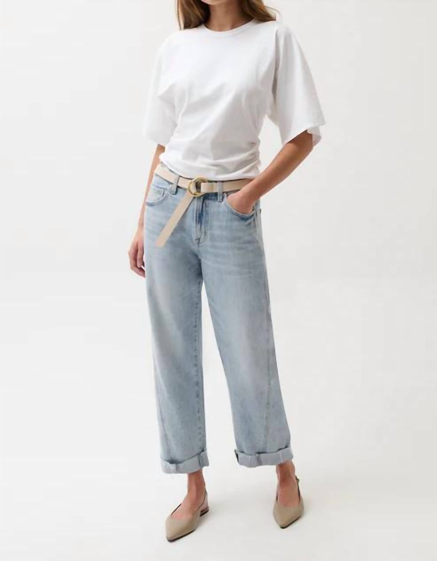 Pistola - Kacey Mid Rise Cuffed Boyfriend Jean