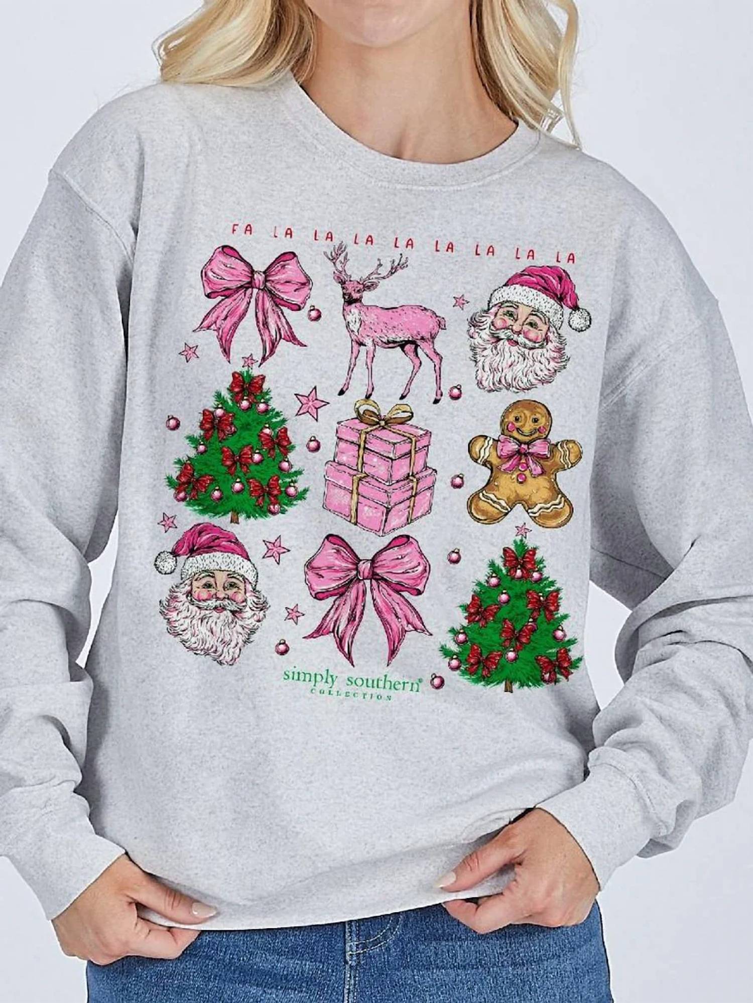 Simply Southern - Youth Crew Trees Flurry Sweatshirt