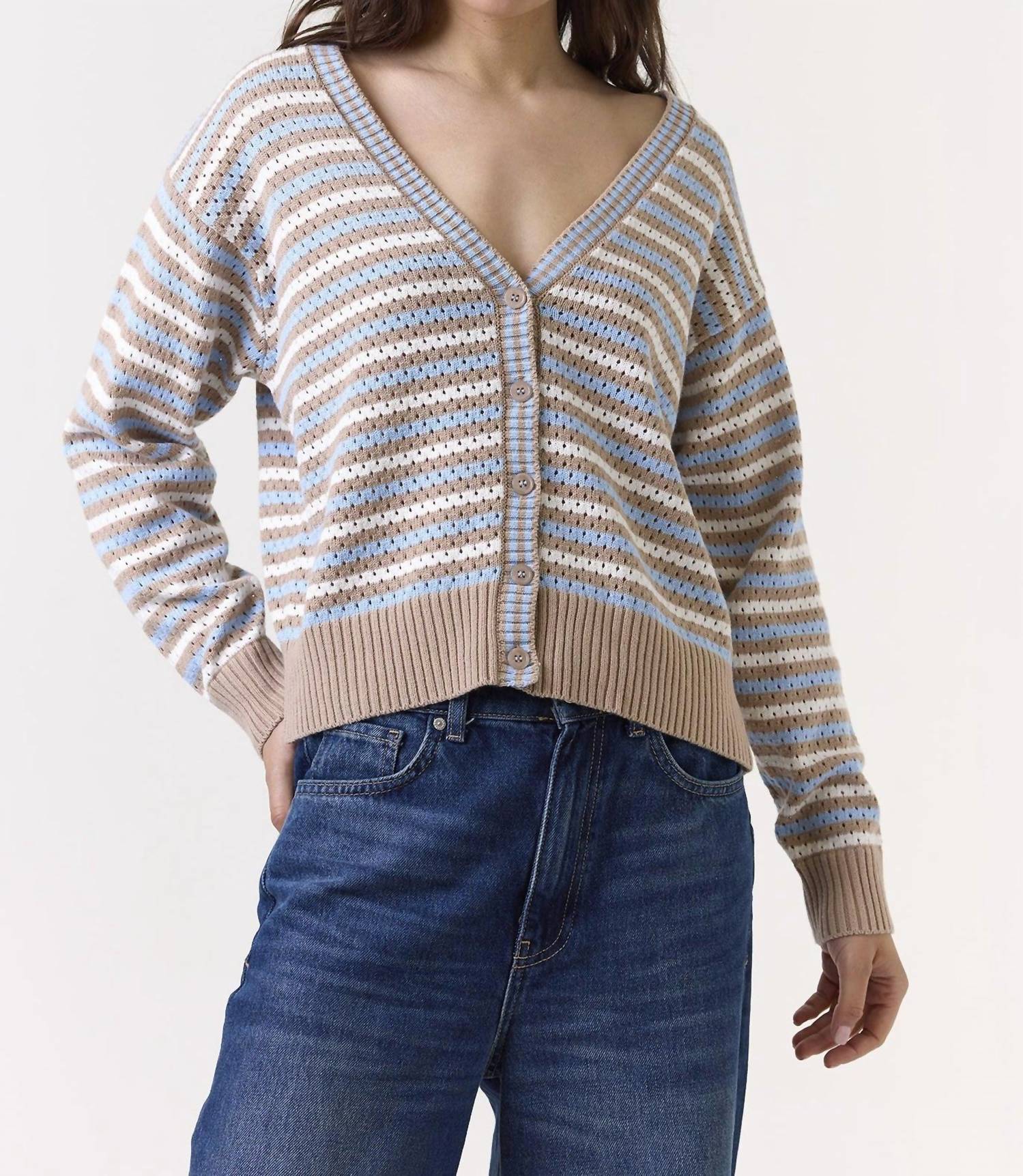 Brodie Cashmere - Pamilla Stripe Cardigan