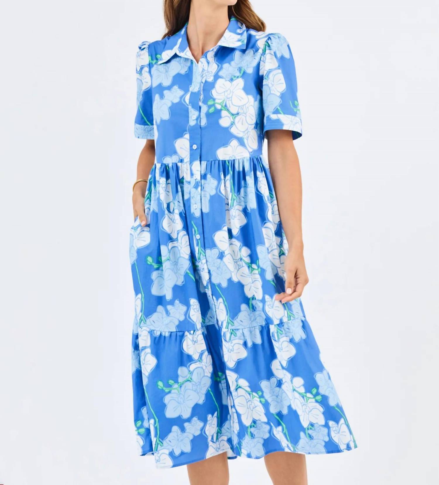 Mary Square - Jema Button-fron Mini Dress