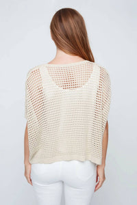 Renuar - Crochet Knit Top With Thread