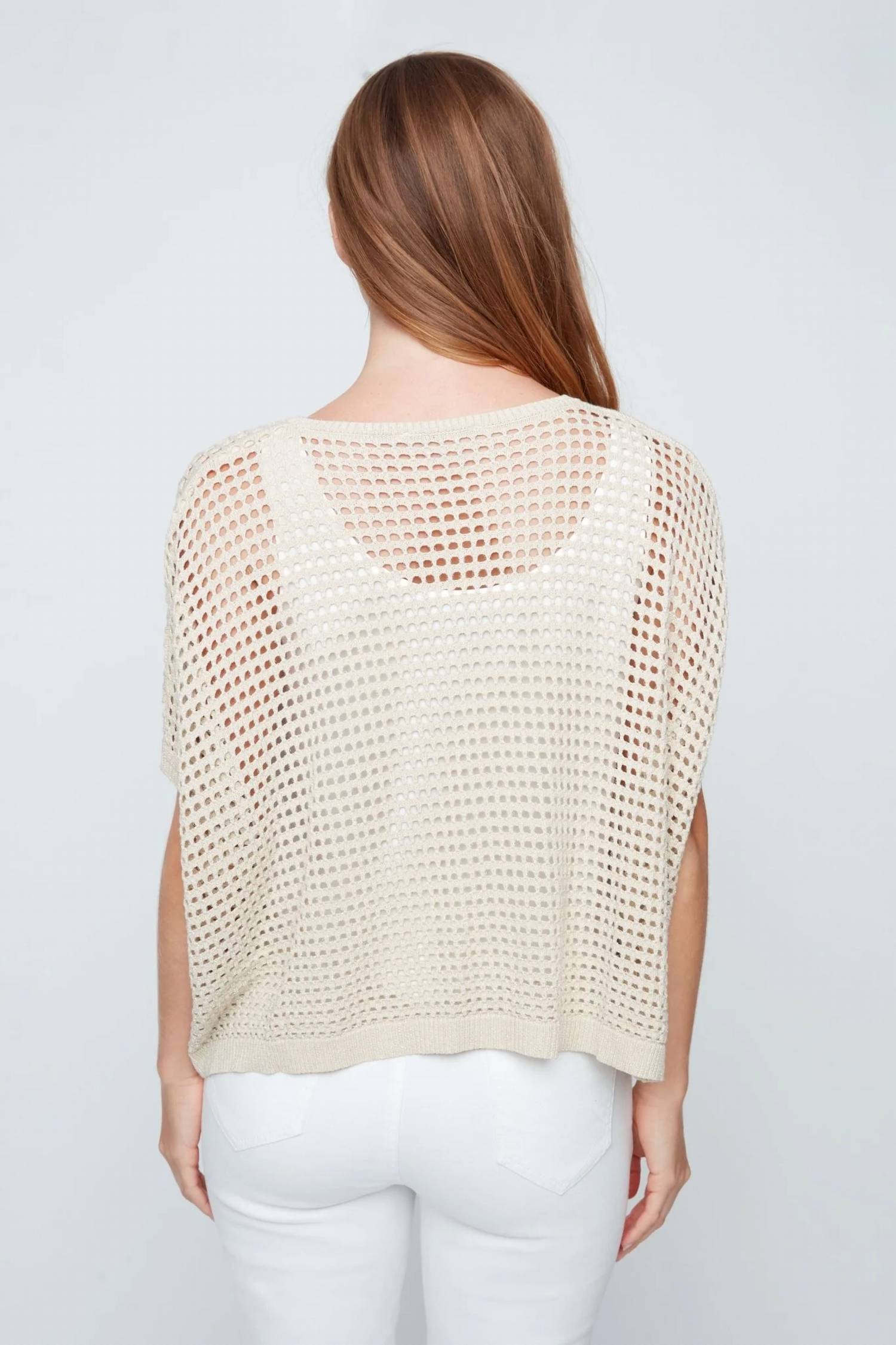 Renuar - Crochet Knit Top With Thread