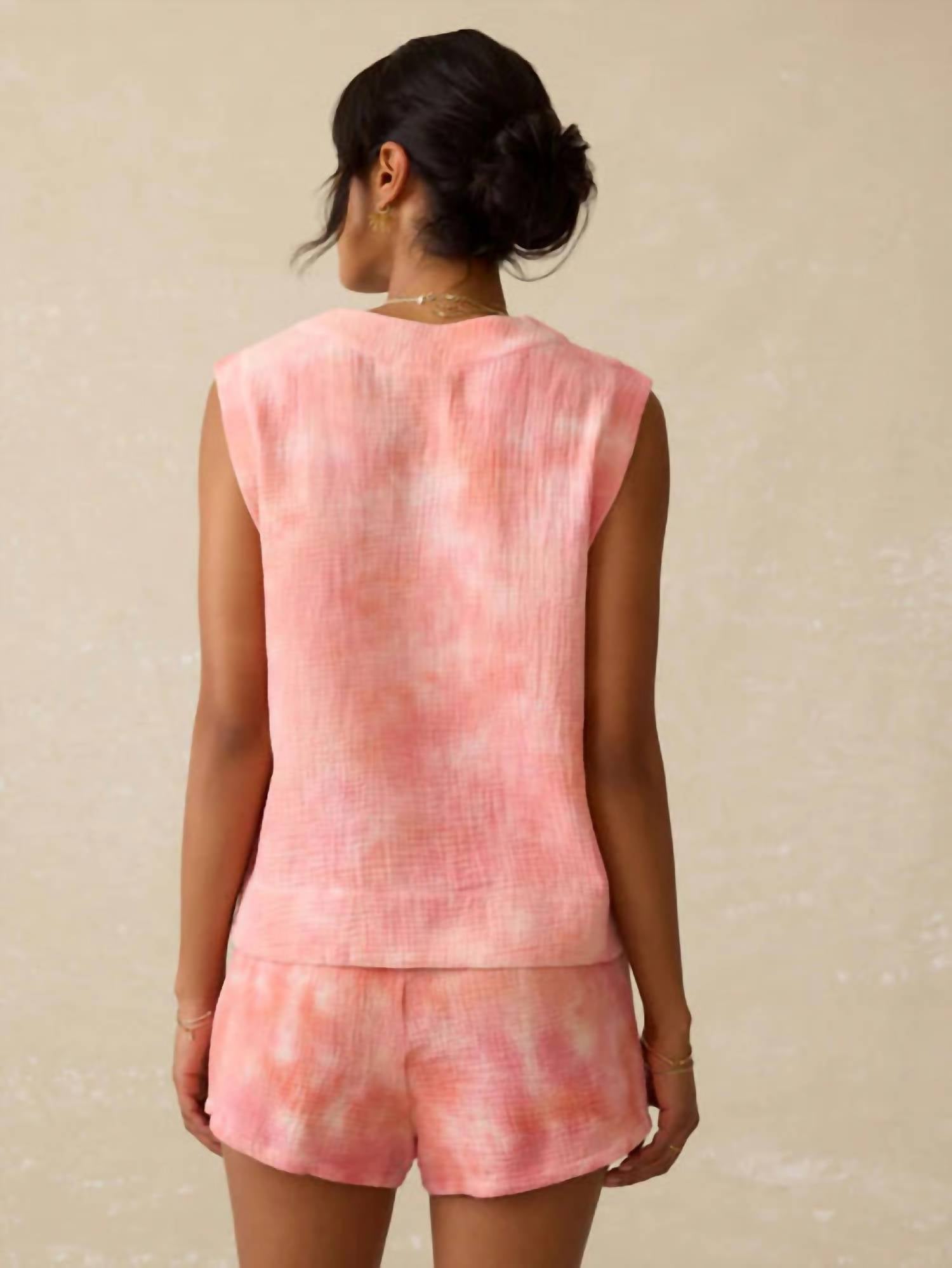 Faherty - Dune Cotton Gauze Sleeveless Popover Top