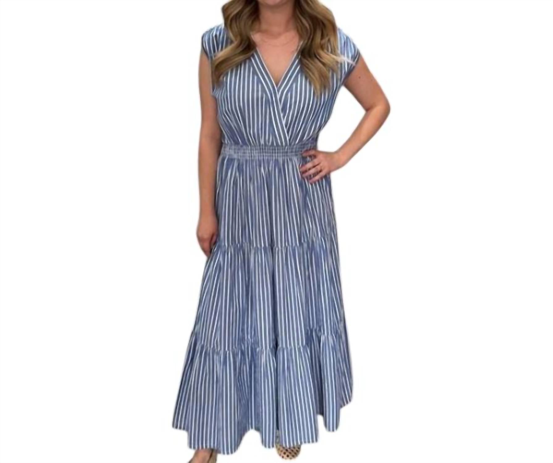 MERSEA Cassis Maxi Dress in blue - women's dress