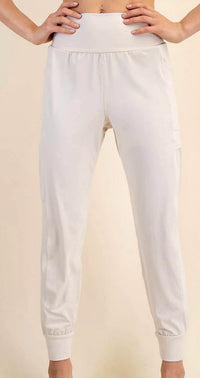 RAE MODE Plus Size Butter Jogger With Side Pockets in stone taupe - women's pants