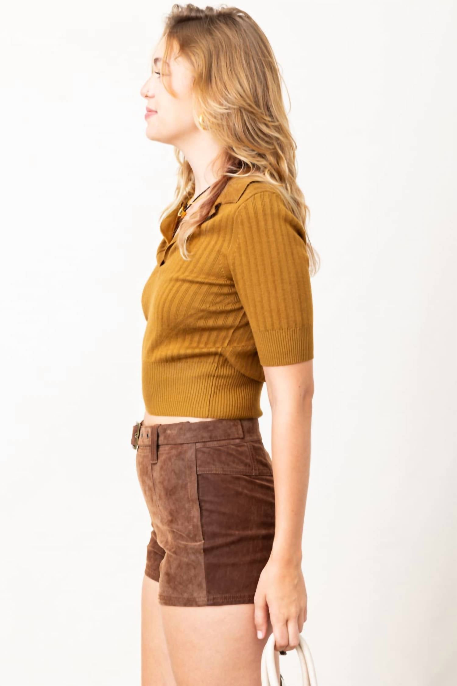 STEVE MADDEN Charlise Sweater in toffee - women's sweater - detail view
