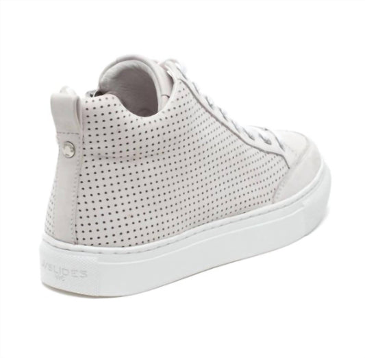 J/Slides - Ludlow Perforated Leather High Top Sneaker
