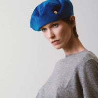 Brixton Women's Audrey Ii Beret in cyber blue - women's hat - detail view