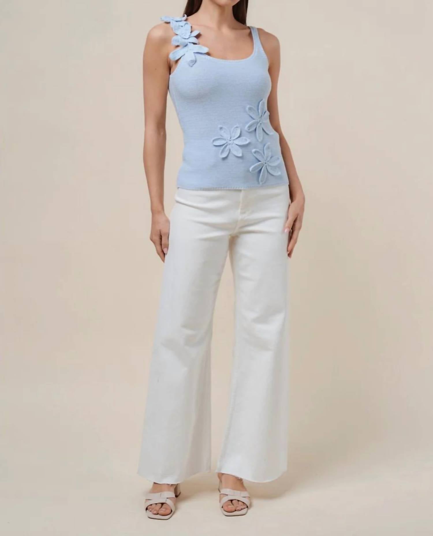 Able - Percy Floral Applique Knit Top