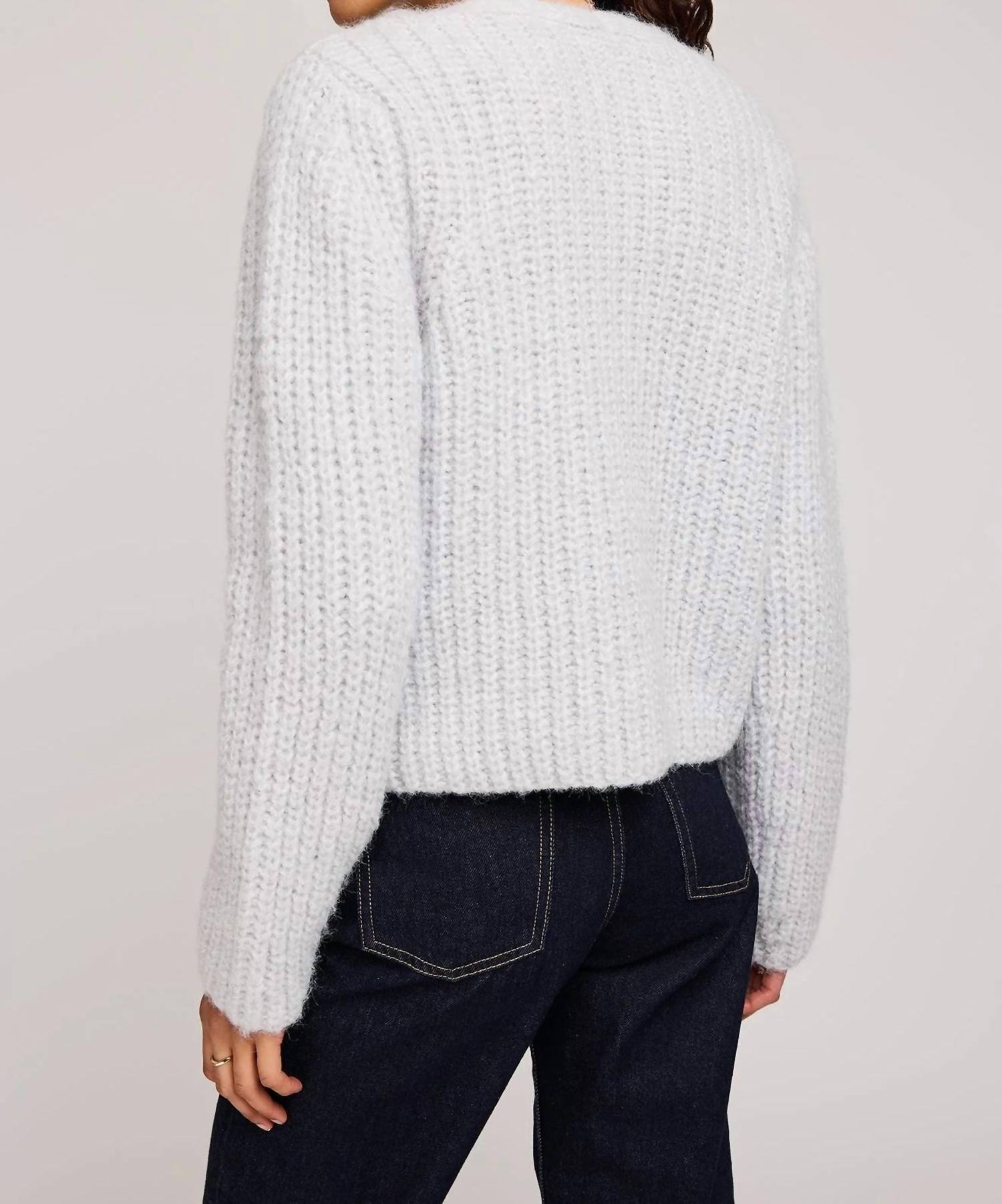 Gentle Fawn Melanie Sweater in heather grey - women's sweater - detail view