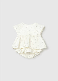 Mayoral Girls Mini Heart Gauze Short Set in ceramics - item - alternate view