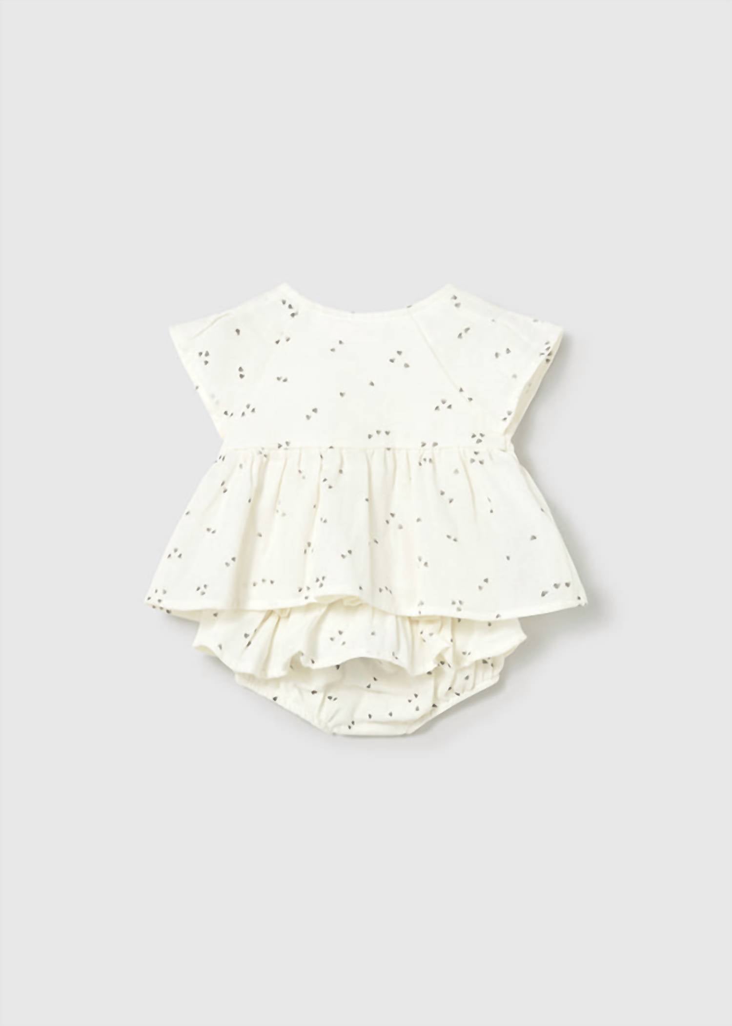 Mayoral Girls Mini Heart Gauze Short Set in ceramics - item - alternate view